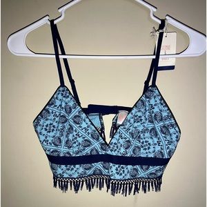 Bandana blue swim bra top